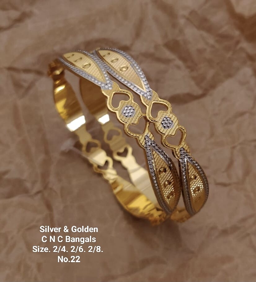 Silver And Golden Fancy Designer Bangles Catalog
